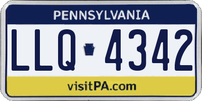 PA license plate LLQ4342