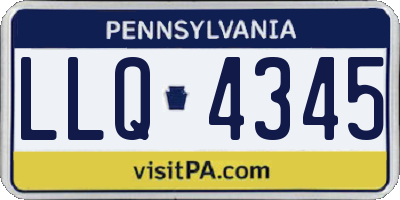 PA license plate LLQ4345