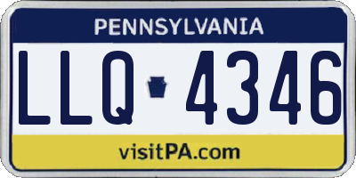 PA license plate LLQ4346