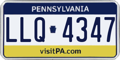 PA license plate LLQ4347