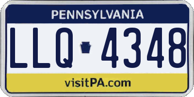PA license plate LLQ4348