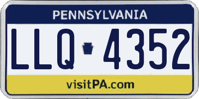 PA license plate LLQ4352