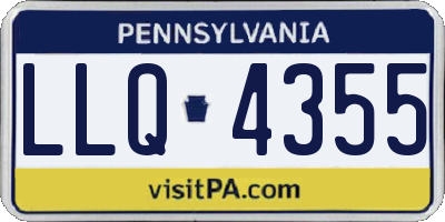 PA license plate LLQ4355