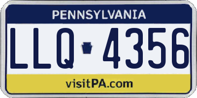 PA license plate LLQ4356