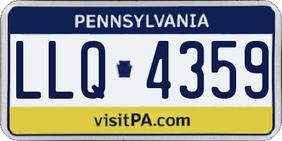 PA license plate LLQ4359