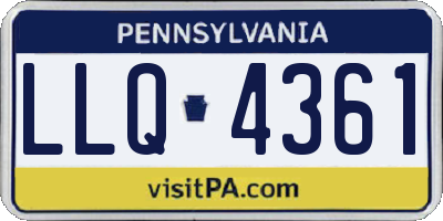 PA license plate LLQ4361
