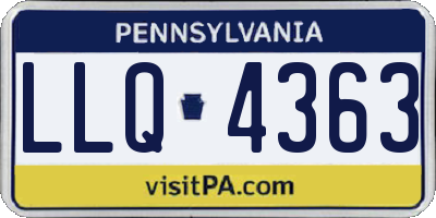 PA license plate LLQ4363