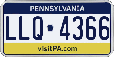 PA license plate LLQ4366