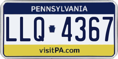 PA license plate LLQ4367