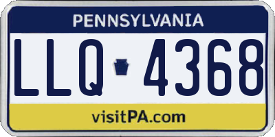 PA license plate LLQ4368
