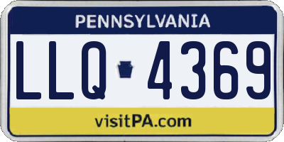 PA license plate LLQ4369