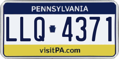 PA license plate LLQ4371