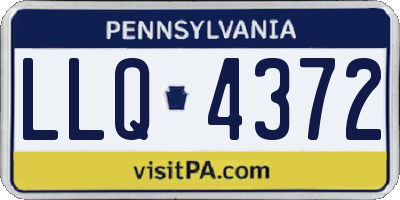 PA license plate LLQ4372