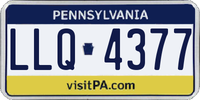 PA license plate LLQ4377