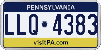 PA license plate LLQ4383