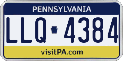 PA license plate LLQ4384