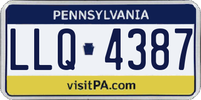 PA license plate LLQ4387