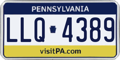 PA license plate LLQ4389