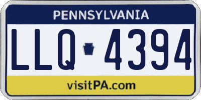 PA license plate LLQ4394