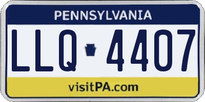 PA license plate LLQ4407