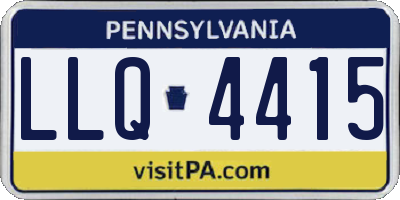 PA license plate LLQ4415
