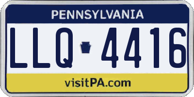 PA license plate LLQ4416