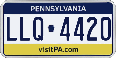 PA license plate LLQ4420