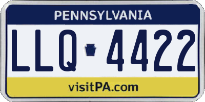 PA license plate LLQ4422