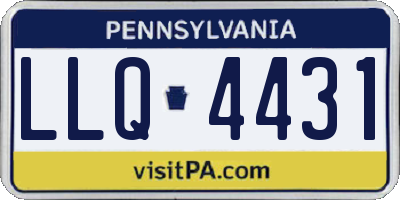 PA license plate LLQ4431