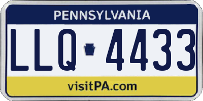 PA license plate LLQ4433