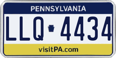 PA license plate LLQ4434