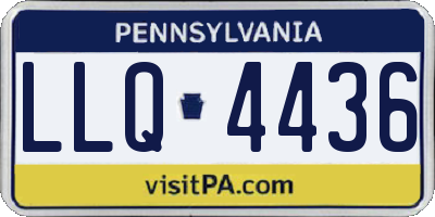 PA license plate LLQ4436