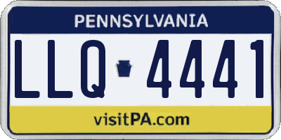 PA license plate LLQ4441