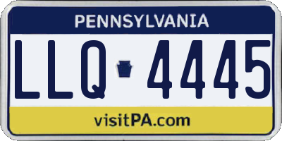 PA license plate LLQ4445