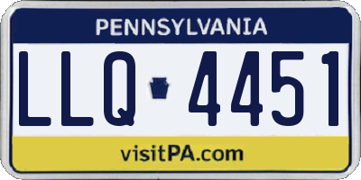 PA license plate LLQ4451