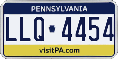 PA license plate LLQ4454