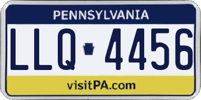 PA license plate LLQ4456