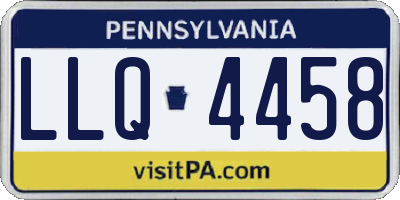 PA license plate LLQ4458