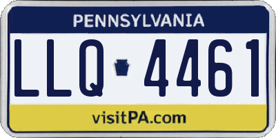 PA license plate LLQ4461