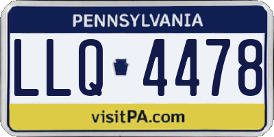 PA license plate LLQ4478