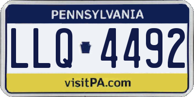 PA license plate LLQ4492