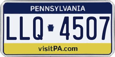 PA license plate LLQ4507