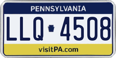 PA license plate LLQ4508