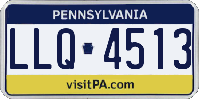 PA license plate LLQ4513