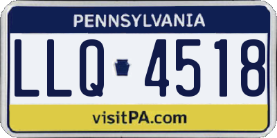 PA license plate LLQ4518