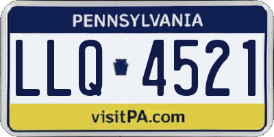 PA license plate LLQ4521