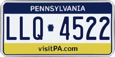 PA license plate LLQ4522