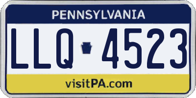 PA license plate LLQ4523