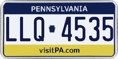 PA license plate LLQ4535