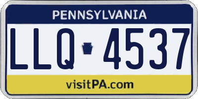 PA license plate LLQ4537
